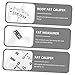 COLLBATH Caliper Kit 2 Skinfold Calipers Body Measuring Tape Fat Measurer Plastic Easy to Use