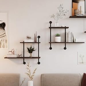 Industrial Pipe Shelving Wall Mounted, Rustic Floating Shelves Wall Shelf Unit Bookshelf Hanging Wall Shelves,Farmhouse Kitchen Bar Shelving Industrial Pipe Shelving Wall Mounted Rustic Floating Shelves Wall Shelf Unit Bookshelf Hanging Wall ShelvesFarmhouse Kitchen Bar Shelving