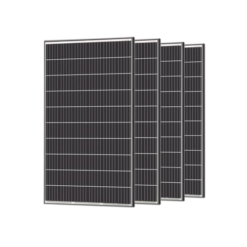 Renogy Bifacial 4pcs 320 Watt Solar Panels 12/24 Volt Monocrystalline PV Power Charger On/Off-Grid 1280W Supplies for Rooftop Charging Station Farm Yacht and Other Off-Grid Applications (Pac