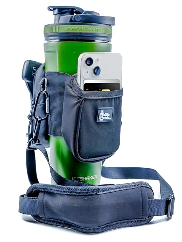 Bottle Caddy Pro - The Advanced Water Bottle Pouch with Phone Holder and Removable Sling for 30-40oz Bottles, Ideal for Gym Lovers, Hikers, and Athletes, Made from Neoprene