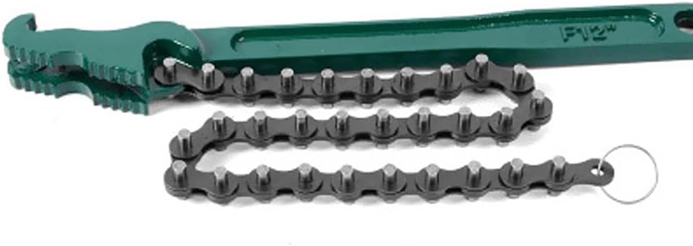 Adjustable Oil Filter Wrench Removal Tool - Carbon Steel Chain Type for Car Truck - 40-150mm Range - Easy Removal, Rust-Proof, Garage Maintenance - for Repairing Oil