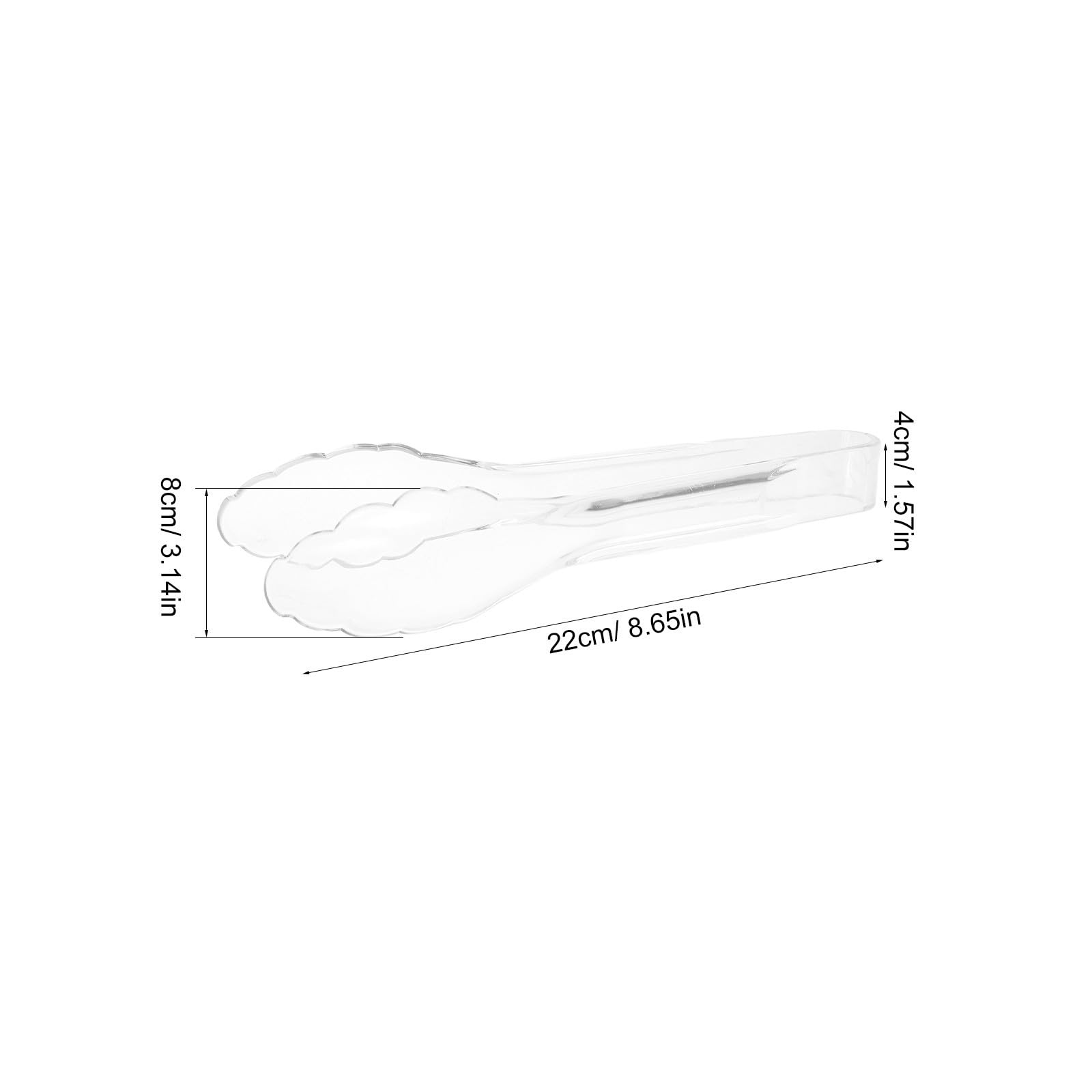jojofuny Pinzas Transparentes de Plástico para Alimentos, 9 Pulgadas, Paquete de 10 Piezas, Ligeras y Portátiles, Ideales para Bbq y Catering