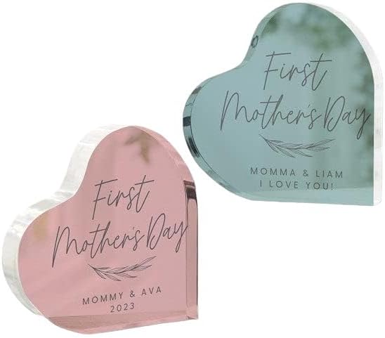 Personalization Universe First Mother's Day Love Acrylic Keepsake - Customizable Gift for New Moms