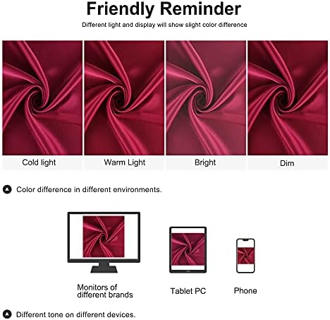 sourcingmap 100% Pure Mulberry Charmeuse Silk Pillowcase Pillow Case Cover for Hair & Skin 19 Momme 350tc /Travel Size 14x20 Inch/36x51cm Burgundy (1-Piece)