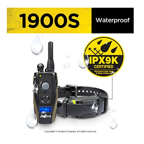 Dogtra 1900S Rechargeable Dog Training Collar - 3/4 Mile Range - Waterproof - Adjustable Levels for Dogs