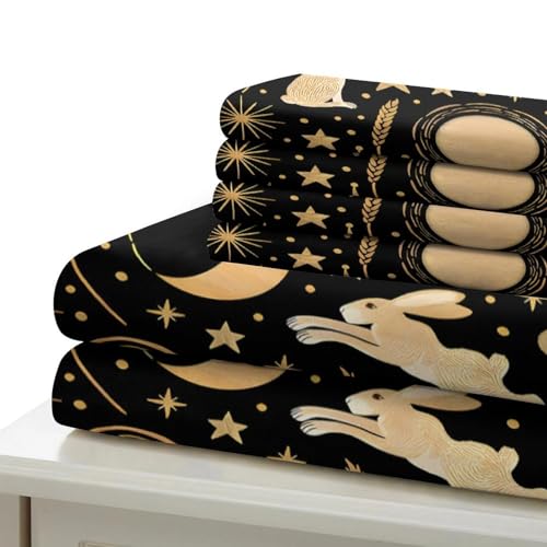 Linge de lit microfibre de qualité supérieure parure résistante Moon Star - 7