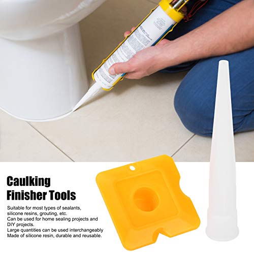 36Pcs Caulking Finisher Tools, Silicone Caulk Nozzle Sealing Cover for Door Window Bathroom Kitchen, Great for Most Sealants and Grouting