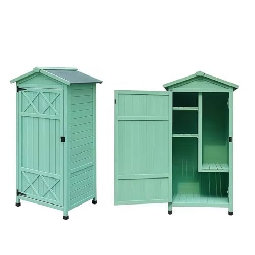 BJPQD 倉庫 屋外 物置 小型 小屋 棚 庭 おしゃれ オリジナルの木材で作られています 安全ロック 厳選されたハードウェア アスファルト屋根 スロープレインドロップ 厚手のフットパッド 調節可能な床の高さ 可動式パーティション 均一な色 左右交換可能