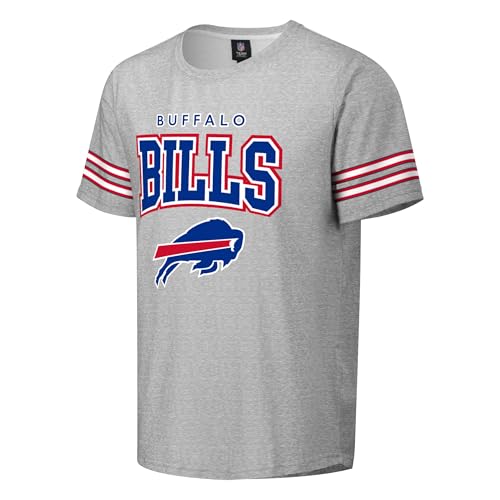 FOCO NFL T-Shirt à Manches Courtes et col Rond pour Homme, sous Licence Officielle, Logo Primaire, Logo Primaire arqué, Performance, Buffalo Bills, Taille L – vue 2