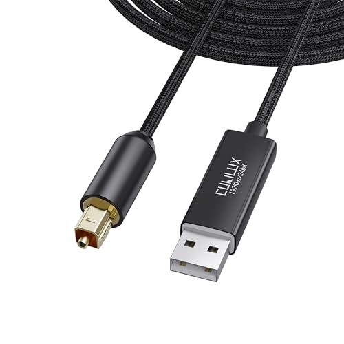Cubilux USB A to TOSLINK Optical Audio Cable Unidirectional USB Type A to SPDIF Digital Aux Cord S/PDIF Transmitter for Computer/Laptop/PC(5.1 Surround Sound) and PS5/4(Stereo) NOT for TV 6.6 FT