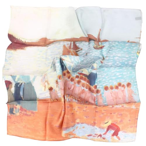 Carré 90 Denis foulard soie multicolore à motifs fabriqué en France