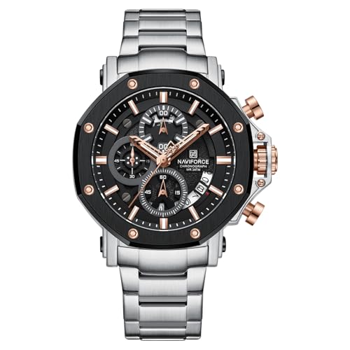 Image of NAVIFORCE NF8065 Rugged Watch with Date and Stopwatch Features Analog Watch