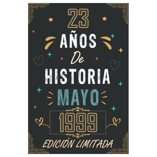 CUADERNO, 23 AÑOS DE HISTORIA MAYO 1999 EDICIÓN LIMITADA: Regalo de 23 cumpleaños para mujeres y hombres, ideas de 23 cumpleaños... un cumpleaños... ... regalo de 23 cumpleaños para él/ella.