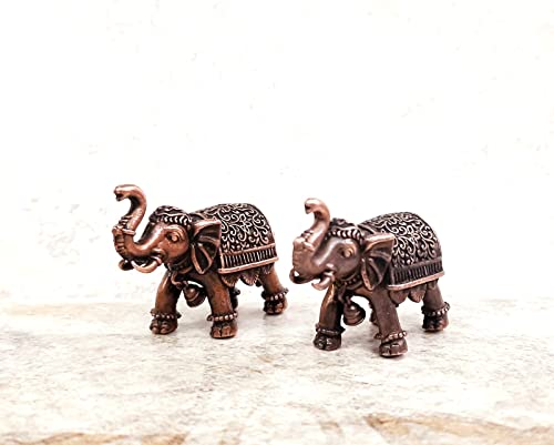 Image of Copper Standing Elephant Idol 1.4 in | 125g