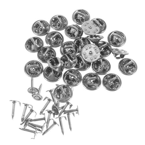 TEHAUX 100pcs Butterfly Clutch Tie Tacks Pin Backs Safety Clasp Brooch Locking Pins for DIY Jewelry Decor