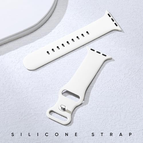 Silicone Band Compatible with Apple Watch Bands for Women 40mm 44mm 45mm 46mm 38mm 41mm 42mm 49mm Ultra Men, Sport Strap for iWatch Bands Series 10 9 8 7 6 5 4 3 SE