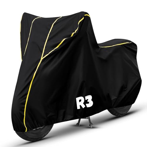 Image of Bike Cover for R3 100% Waterproof, Dustproof & Scratch Resistant| Fully Bottom Elastic UV Resistant Heavy Duty Body Cover | All Weather Outdoor Use