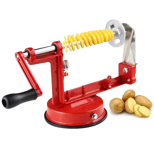Spiralschneider Kartoffel, Kartoffelschneider Kartoffel Twister, Manueller Spiralschneider mit Edelstahlklinge Für GemüSe, Schneider Gemüse-Frucht-Chips Herstellungswerkzeug mit Rutschfester Griff