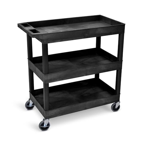 Image of FSE 373-EC111-B 32 inch x 18 inch Tub Cart - Three Shelves