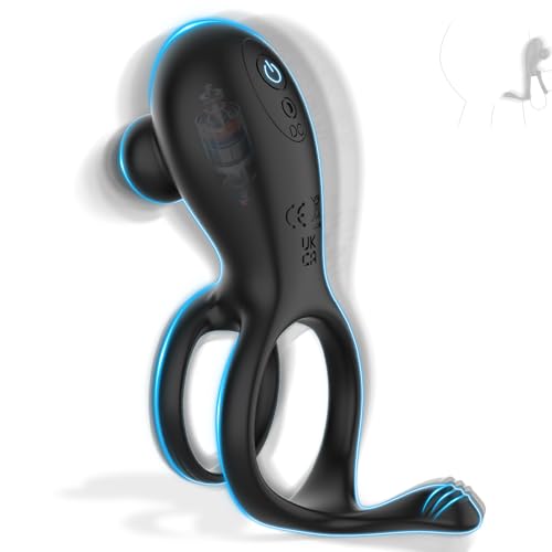Image of Vibrating Cock Ring for Couples,Dual Penis Ring Vibrator with Octopus Design Cockring Clitoral Stimulator,10 Vibrations,Mens Penisring Perineum Vibrator for Stronger Erection & Enhanced Pleasure