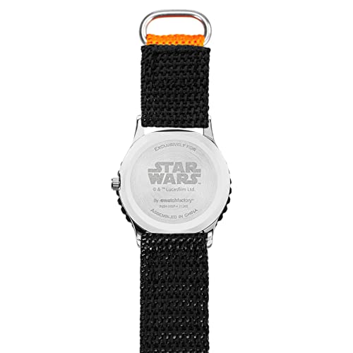 Image of STAR WARS Kids' Bezel Stainless Steel Time Teacher Analog Nylon Strap Watch