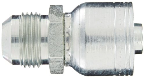 Image of Aeroquip 1AA12MJ10 Carbon Steel Global TTC (Thru the Cover) Crimp Hose Fitting Male SAE, Straight, 5 /8 inch Hose ID, 1-1 /16 inch - 12 Thread