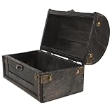 Decorazione ideale per ogni occasione: in tra fascino vintage e funzionalità quotidiana, questa cassapanca vintage è una splendida scelta per bomboniere, compleanni, festività o premi per la classe di halloween, organizer in legno, portagioie