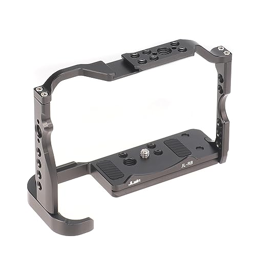 Image of Fotga R8 Camera Cage Stabilizer Bracket with 1 /4 inch 3 /8 inch Mount for Canon EOS R8 Mirrorless DSLR Camera Video Making Filmmaking Compatible Arca Swiss Tripod Ball Head Clamp