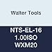 Walter Tools NTS-EL-16 1.00ISO WXM20 Carbide NTS Threading Inserts, External Thread, Full Profile, ISO Metric 60 Degree (Pack of 10)