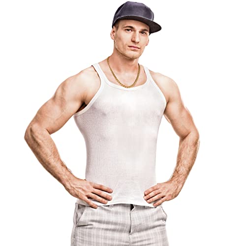 Balinco XXL Goldkette für Rapper & Gangster Kostüm, Fette Kette, Pimp Halskette, Hip Hop Proll, Protziger Schmuck für Karneval, Fasching, Halloween