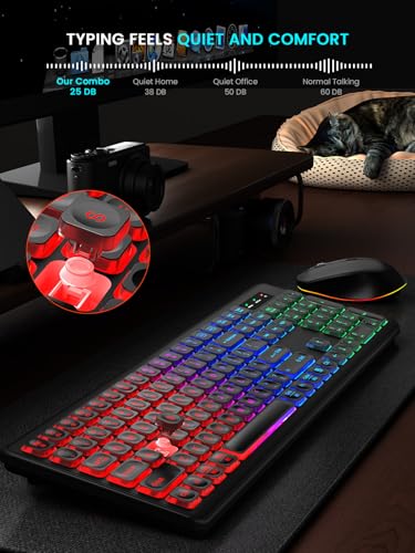 Sablute Wireless Keyboard And Mouse Backlit thumb #6