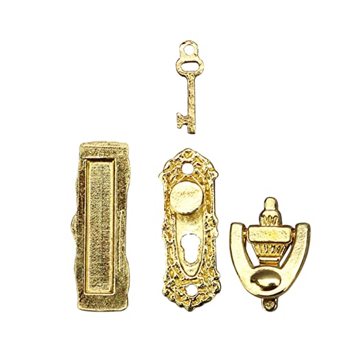 TOYANDONA 4 Piezas De Accesorios De Simulación para Puertas Piezas De Puertas En Miniatura Herrajes Pequeños para Decoración Herrajes para Puertas En Miniatura Piezas para Puertas