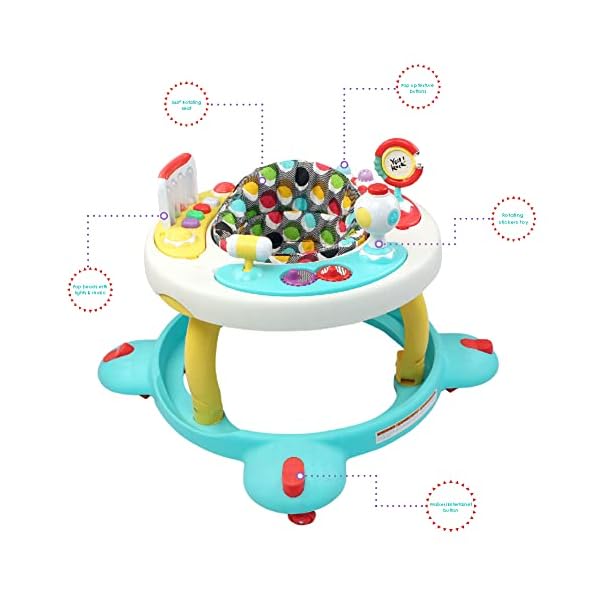 Creative Baby Confetti 2 in 1 Deluxe Activity Center and Walker - Image 3
