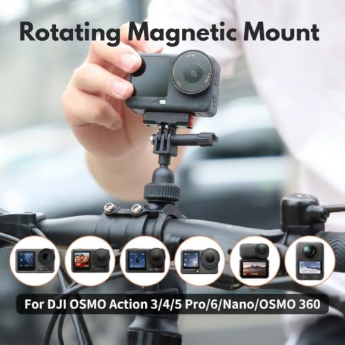 Image of Yantralay Quick Release Mount Compatible with D JI Os mo Action 6, 5 Pro, 4, 3 & Os mo Nano, Os mo 360 | 360 Rotating Magnetic Base Mount | Os mo Action 6 Camera Accessories