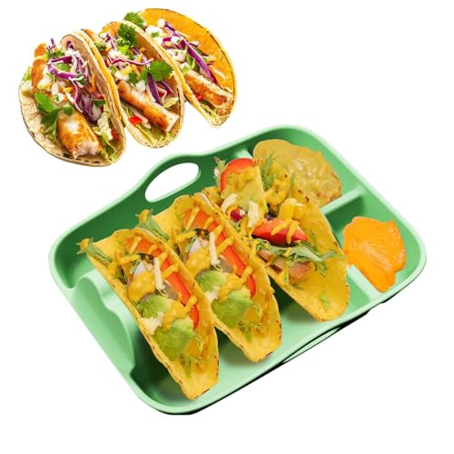 Bandeja de Tacos genérica – Bandeja de soporte de silicona para cáscaras de Tacos – de servicio reutilizable con bordes para salsas | Para el hogar, cocina de picnic camping barbacoa