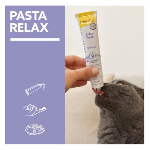 Image of DynamicSales (India) GimCat Relax Paste for Cats | Calming Support Formula for All Life Stages | Helps Promote Relaxed Behaviour and Emotional Balance | 50 g