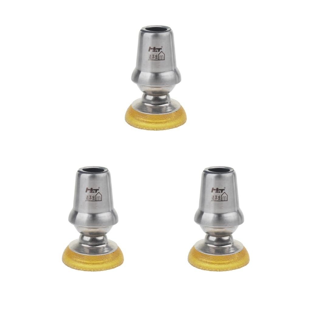 Juego de 3 almohadillas de goma antideslizantes de rotación de 360 grados para muleta de 22 mm, color negro