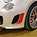 Adesivi Prese d'Aria Paraurti Anteriore Ricambio Compatibile con Abarth. Fiat. 500, Adesive Stickers Auto Decal Tuning LOLLOMOTO (Nero Opaco)