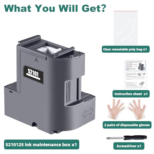 C13S210125 S210125 Caixa de manutenção para impressora Epson Surecolor SC-F170 SC-F100 SC-F130 SC-F1