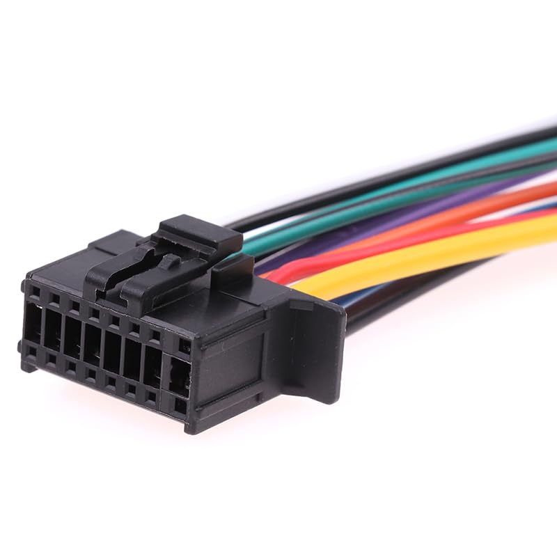 Car CD Tail Line Stereo Radio Player ISO Wiring Harness Connector for Audio Cable for Pioneer Car CD Player Tail Line - (Color Name: Black)