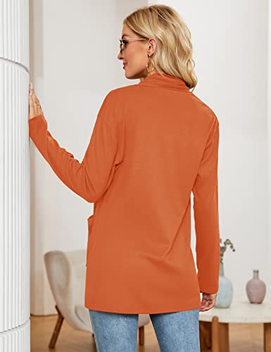 Image of Micoson Women's Long Sleeve Open Front Cardigan Casual Loose Lightweight Cardigans with Pockets