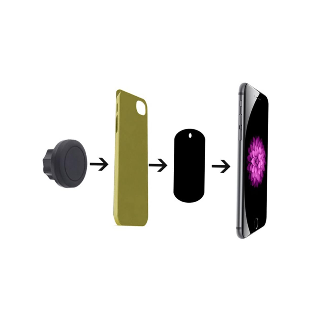Artibetter 2 Pz Porta Cellulare Per Auto Magneti Per Auto Supporto Per Supporto Per Telefono Veicolare Supporto Per Telefono Da Supporto Per Cellulare Con Magnete Supporto a Ventosa