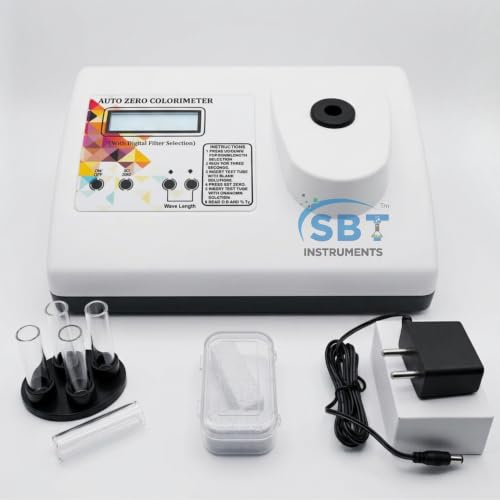 Image of Photo Colorimeter with 8 Digital Filters, 405-700 nm Wavelength Range, 1ml Sample Volume, High Accuracy Digital Colorimeter for Laboratory, Clinical, Water & Chemical Analysis