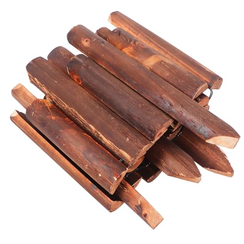 SHINEOFI Clôture de Jardin en Bois Traité Anti-Corrosion Bordure Décorative 20/25 X 120 CM Protection pour Massifs de Fleurs et Potagers Installation en Terre Solide et Résistante aux