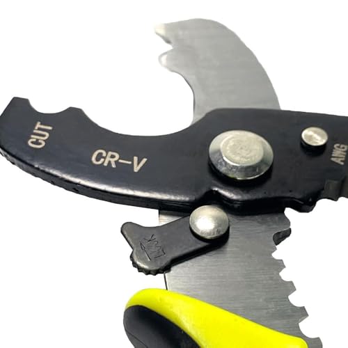 Image of XIKKART Self-Adjusting Insulation Wire Stripper. For stripping wire, Automatic Wire Stripping Tool /Cutting Pliers Tool, Automatic Strippers with Cutters & Crimper Wire (Yellow)