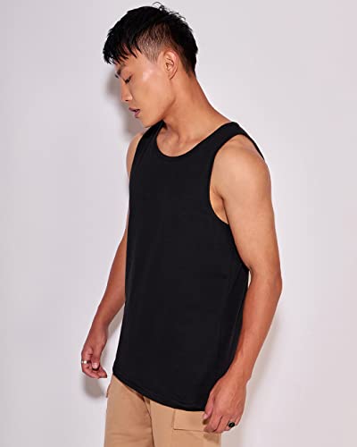 Image of Bewakoof Men's Solid Regular Fit Sleeveless Round Neck Cotton Vest