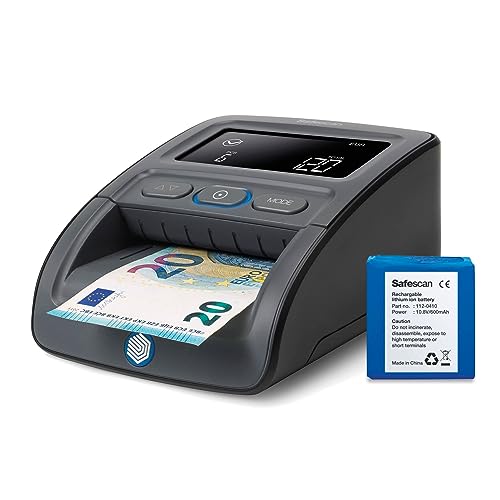 Safescan 155-SX Detector de billetes falsos automático y portátil para