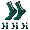 3 Pares Calcetines Futbol Hombre, Calcetines Antideslizantes Futbol, Football Socks, para Fútbol, Baloncesto y Correr (Verde lago)