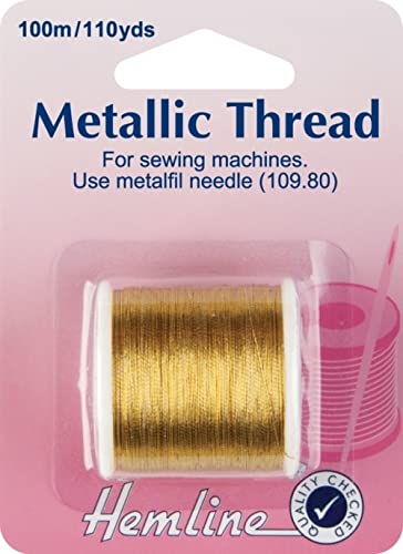 Hemline Metallic Sewing Thread Gold