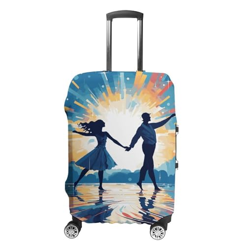 Dancing on Water Printed Luggage Cover Protector, Fits 18-32 Inch Luggage